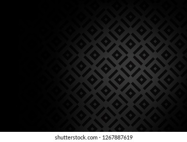 Dark Silver, Gray vector pattern with lines, rectangles. Modern geometric abstract illustration with lines, squares. Smart design for your business advert.