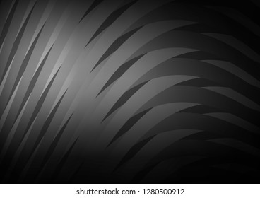 Dark Silver, Gray vector pattern with narrow lines. Modern geometrical abstract illustration with staves. The pattern can be used as ads, poster, banner for commercial.