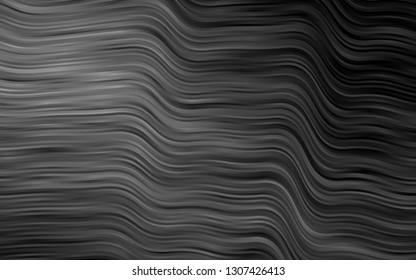 Dark Silver, Gray vector pattern with liquid shapes. An elegant bright illustration with gradient. Textured wave pattern for backgrounds.