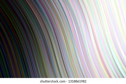 Dark Silver, Gray vector pattern with curved circles. Shining illustration, which consist of blurred lines, circles. The best blurred design for your business.