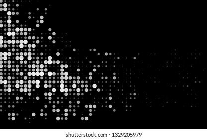 Dark Silver, Gray vector pattern with spheres. Blurred decorative design in abstract style with bubbles. Template for your brand book.