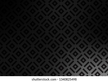 Dark Silver, Gray vector pattern with lines, rectangles. Colorful lines, squares on abstract background with gradient. Best design for your ad, poster, banner.