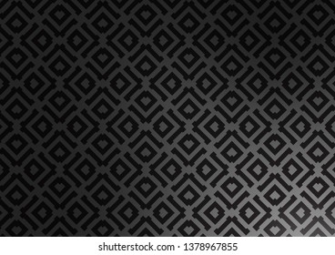 Dark Silver, Gray vector pattern with lines, rectangles. Colorful lines, squares on abstract background with gradient. Best design for your ad, poster, banner.