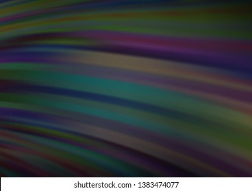 Dark Silver, Gray vector pattern with lava shapes. Colorful abstract illustration with gradient lines. Brand new design for your ads, poster, banner.