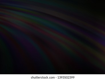 Dark Silver, Gray vector pattern with liquid shapes. Geometric illustration in marble style with gradient.  Textured wave pattern for backgrounds.