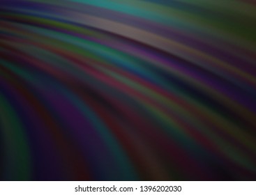 Dark Silver, Gray vector pattern with curved circles. A vague circumflex abstract illustration with gradient. A completely new template for your business design.