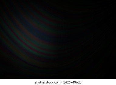 Dark Silver, Gray vector pattern with curved circles. Shining illustration, which consist of blurred lines, circles. New composition for your brand book.
