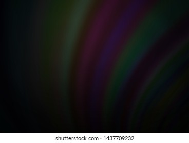 Dark Silver, Gray vector pattern with lamp shapes. Shining illustration, which consist of blurred lines, circles. Brand new design for your ads, poster, banner.