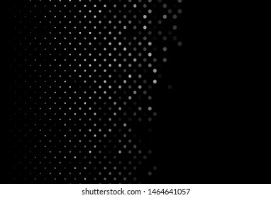 Dark Silver, Gray vector pattern with spheres. Blurred decorative design in abstract style with bubbles. Completely new template for your brand book.