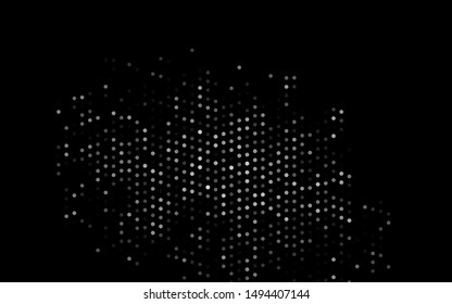 Dark Silver, Gray vector pattern with spheres. Beautiful colored illustration with blurred circles in nature style. Template for your brand book.
