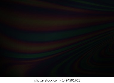 Dark Silver, Gray vector pattern with curved circles. Shining illustration, which consist of blurred lines, circles. The elegant pattern for brand book.