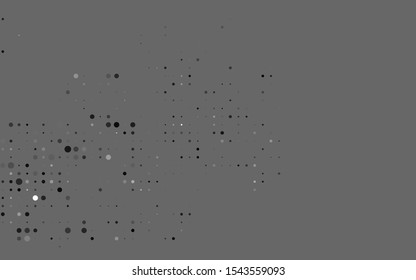 Dark Silver, Gray vector pattern with spheres. Beautiful colored illustration with blurred circles in nature style. Template for your brand book.