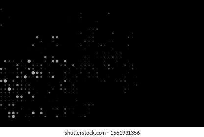 Dark Silver, Gray vector pattern with spheres. Beautiful colored illustration with blurred circles in nature style. Template for your brand book.