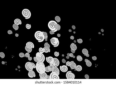 Dark Silver, Gray vector pattern with bent ribbons. Colorful illustration in abstract marble style with gradient. The elegant pattern for brand book.