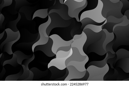 Dark Silver, Gray vector pattern with lines, ovals. A sample with blurred bubble shapes. The best blurred design for your business.