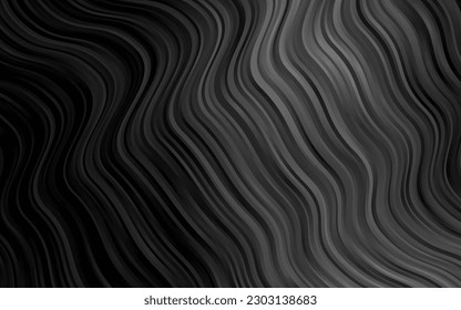 Dark Silver, Gray vector pattern with curved circles. A completely new color illustration in marble style. Pattern for your business design.