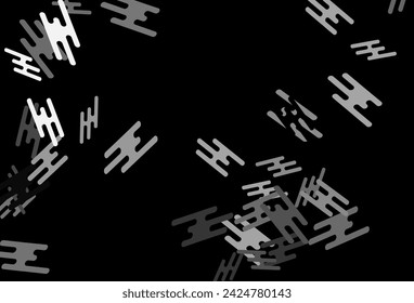 Dark Silver, Gray vector pattern with narrow lines. Modern geometrical abstract illustration with staves. Best design for your ad, poster, banner.