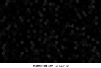Dark Silver, Gray vector pattern. Hexagonal template. Geometric sample. Repeating hexagon shapes. Brand-New texture for your design. Pattern can be used for background