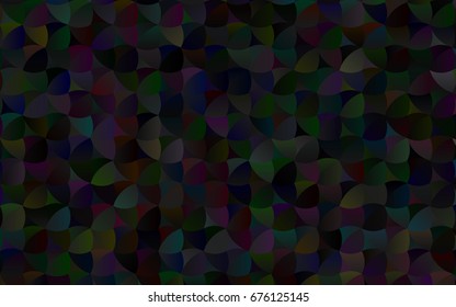 Dark Silver, Gray vector pattern with colored spheres. Geometric sample of repeating circles on white background in halftone style.