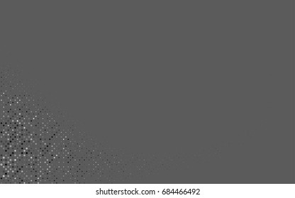 Dark Silver, Gray vector pattern with colored spheres. Geometric sample of repeating circles on white background in halftone style.