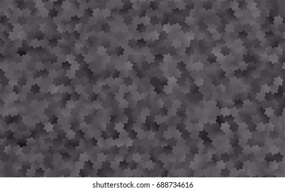 Dark Silver, Gray vector pattern. Hexagonal template. Geometric sample. Repeating hexagon shapes. Brand-New texture for your design. Pattern can be used for background