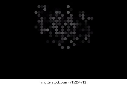 Dark Silver, Gray vector pattern with colored spheres. Geometric sample of repeating circles on white background in halftone style.