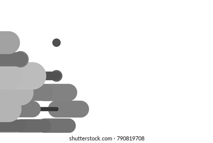 Dark Silver, Gray vector pattern with rounded lines. Glitter abstract illustration with colored sticks. The template can be used as a background.