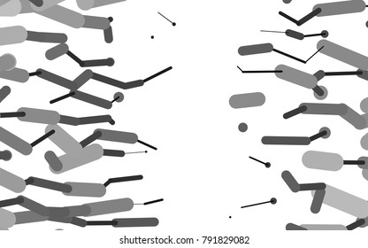 Dark Silver, Gray vector pattern with rounded lines. Blurred decorative design in simple style with lines. Smart design for your business advert.