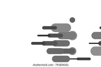 Dark Silver, Gray vector pattern with rounded lines. Decorative shining illustration with lines on abstract template. Smart design for your business advert.