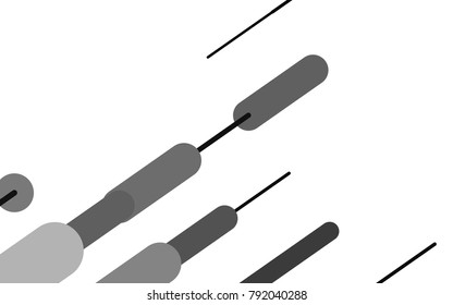 Dark Silver, Gray vector pattern with rounded lines. Blurred decorative design in simple style with lines. The pattern can be used as ads, poster, banner for medicine.