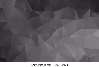 Dark Silver, Gray vector polygon abstract template. Modern geometrical abstract illustration with gradient. A new texture for your design.