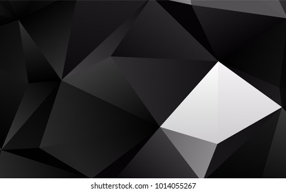 Dark Silver, Gray vector polygon abstract pattern. Creative geometric illustration in Origami style with gradient. Brand-new design for your business.