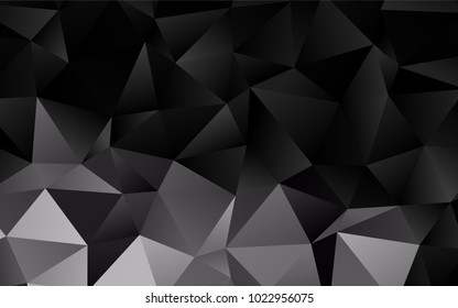 Dark Silver, Gray vector polygon abstract pattern. A sample with polygonal shapes. The completely new template can be used for your brand book.