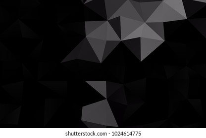 Dark Silver, Gray vector polygon abstract pattern. A completely new color illustration in a vague style. Triangular pattern for your business design.