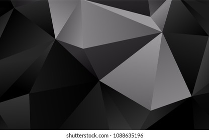 Dark Silver, Gray vector polygon abstract template. A completely new color illustration in a vague style. A completely new template for your business design.
