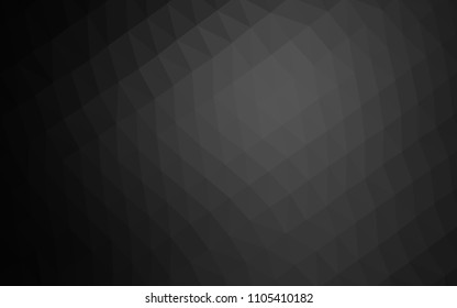 Dark Silver, Gray vector polygon abstract background. Glitter abstract illustration with an elegant design. Brand new style for your business design.