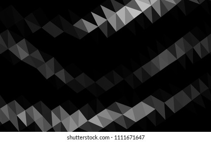 Dark Silver, Gray vector polygon abstract background. Glitter abstract illustration with an elegant design. A completely new design for your business.