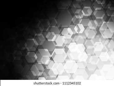 Dark Silver, Gray vector polygon abstract template. Shining colored illustration in a Brand new style. A completely new design for your business.