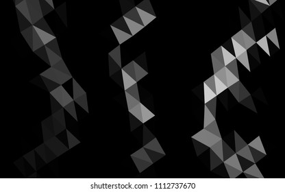 Dark Silver, Gray vector polygon abstract layout. Shining colored illustration in a Brand new style. The template can be used as a background for cell phones.