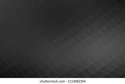 Dark Silver, Gray vector polygon abstract backdrop. Creative illustration in halftone style with gradient. The completely new template can be used for your brand book.