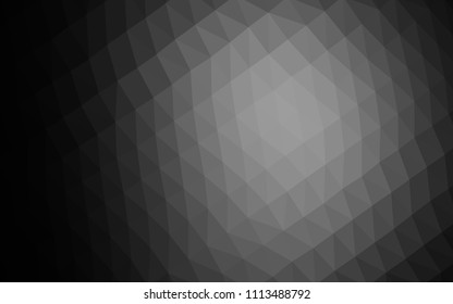 Dark Silver, Gray vector polygon abstract layout. Triangular geometric sample with gradient.  The polygonal design can be used for your web site.