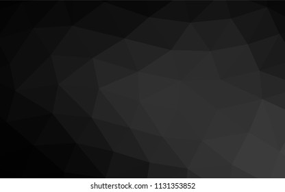 Dark Silver, Gray vector polygon abstract pattern. Creative illustration in halftone style with gradient. Brand new design for your business.