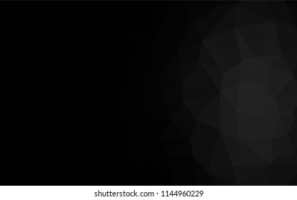 Dark Silver, Gray vector polygon abstract background. A sample with polygonal shapes. The template can be used as a background for cell phones.