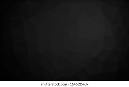 Dark Silver, Gray vector polygon abstract backdrop. Shining colored illustration in a Brand new style. A completely new design for your business.