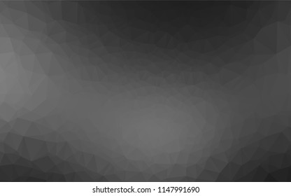 Dark Silver, Gray vector polygon abstract background. Geometric illustration in Origami style with gradient.  A completely new template for your business design.