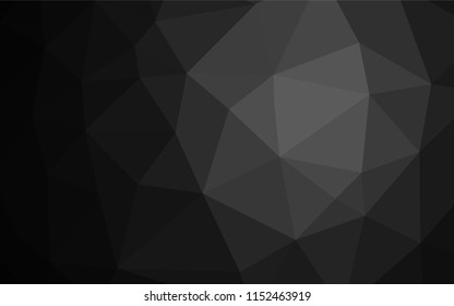 Dark Silver, Gray vector polygon abstract background. Shining illustration, which consist of triangles. The template can be used as a background for cell phones.