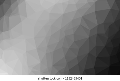 Dark Silver, Gray vector polygon abstract backdrop. Brand new colored illustration in blurry style with gradient. A completely new template for your business design.