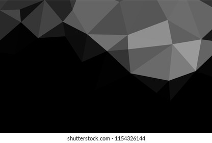 Dark Silver, Gray vector polygon abstract background. Creative geometric illustration in Origami style with gradient. A new texture for your design.