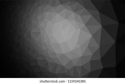 Dark Silver, Gray vector polygon abstract backdrop. Colorful illustration in abstract style with gradient. The textured pattern can be used for background.