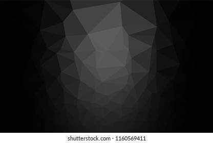 Dark Silver, Gray vector polygon abstract background. Modern geometrical abstract illustration with gradient. A new texture for your design.